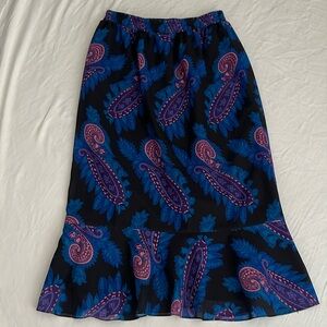 Maci Vintage Paisley Midi Skirt size 12/modern small